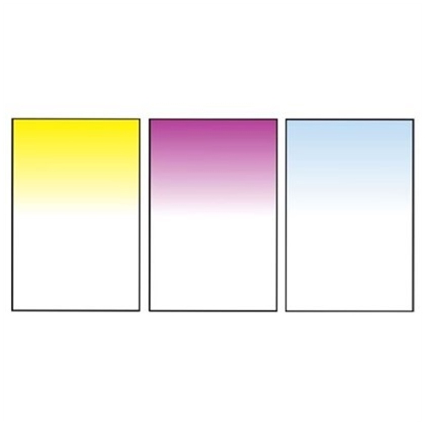 LEE Filters 100 x 150mm Graduated Color Resin Filter Set (Cyan, Magenta & Yellow) Hard Edge