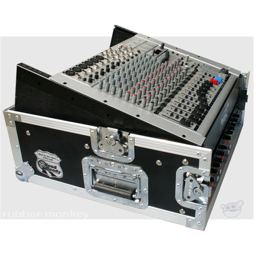Road Ready 10U slant mixer rack