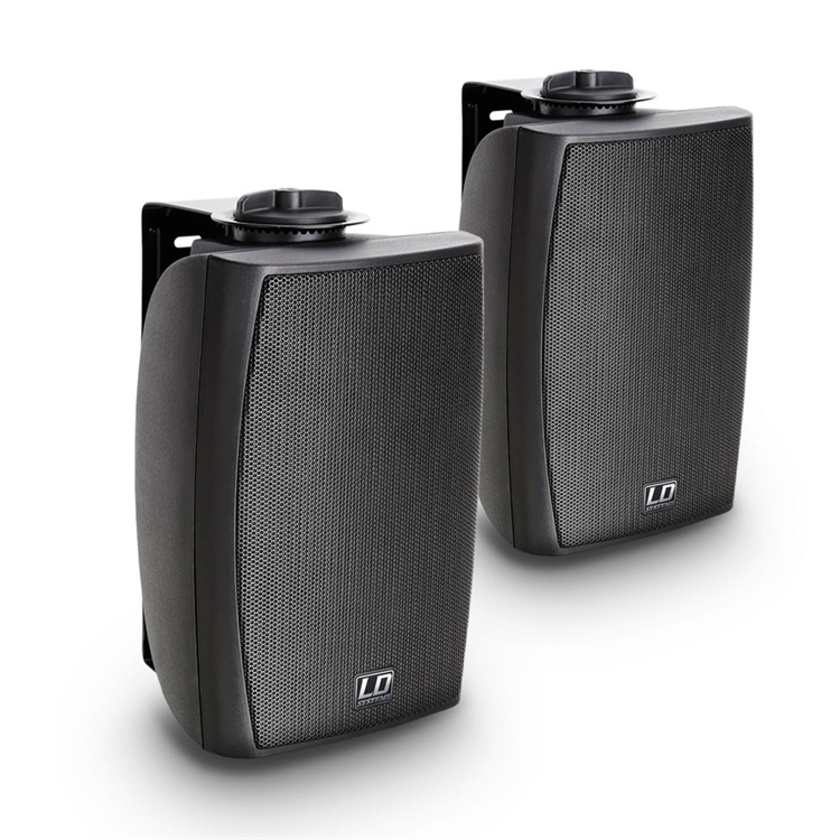 LD Systems 4" 2-Way Wall Mount Speaker 100V Black (Pair)