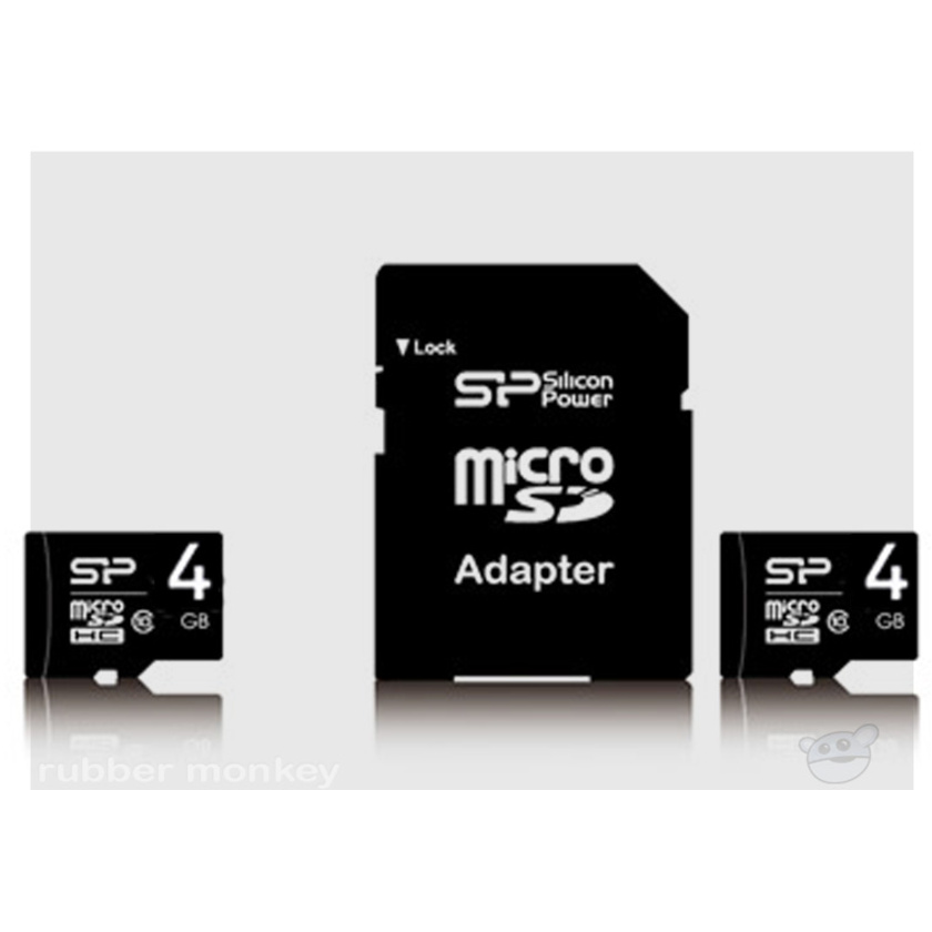 Silicon Power microSD Class 4 4GB Card
