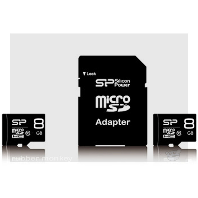 Silicon Power microSDHC Class 4 8GB Card