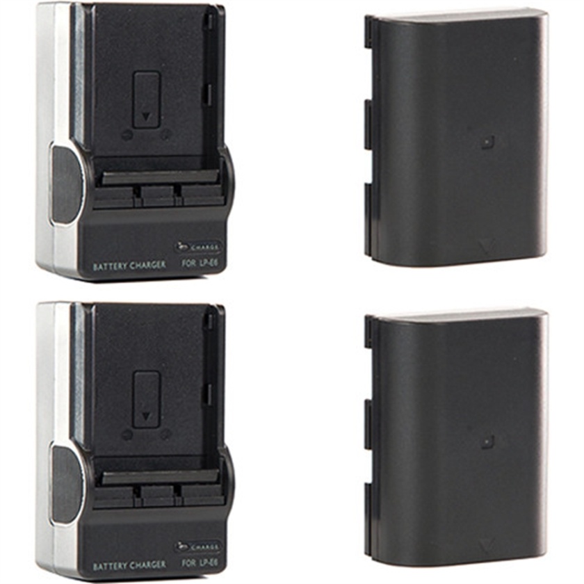 SHAPE GBLPTS Shill LP-E6 Li-Ion Battery Pack and Charger Kit (2-Pack)
