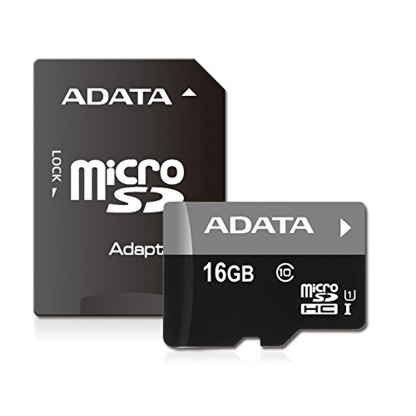 ADATA microSDHC UHS-1 Class 10 Memory Card with Adapter (16GB)