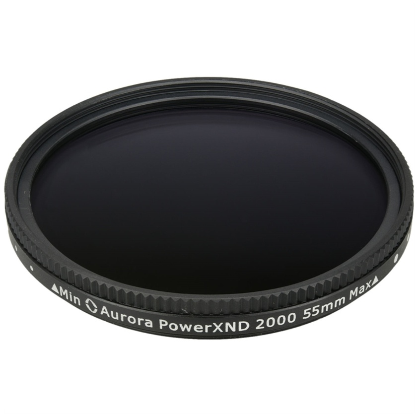 Aurora-Aperture 55mm PowerXND 2000 Variable Neutral Density 1.2 to 3.3 Filter (4 to 11 Stops)