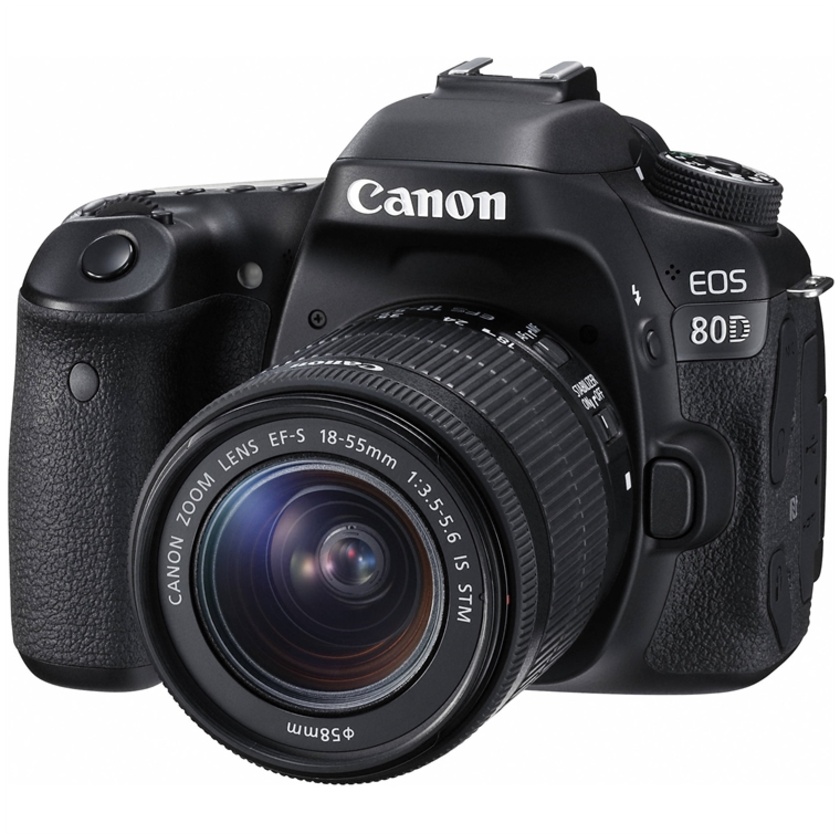 Canon EOS 80D DSLR with EFS 18-55 IS STM Lens Kit