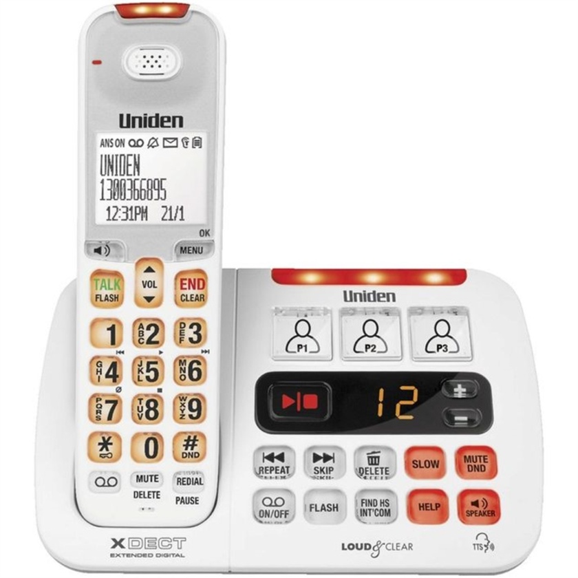 Uniden XDECT SSE45 Cordless Phone (White)