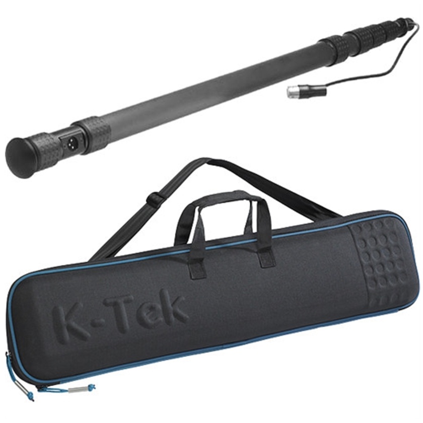 K-Tek K-102CCR 9' Graphite Boom Pole with Coiled Cable and Case Kit