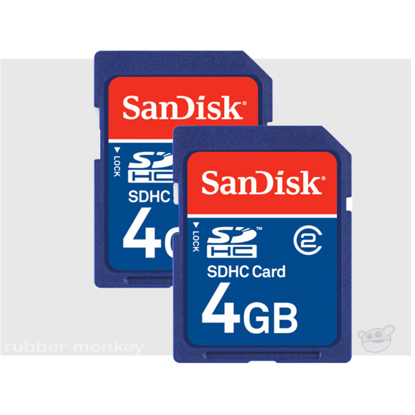 Sandisk 4GB SD Memory Card Twin Pack
