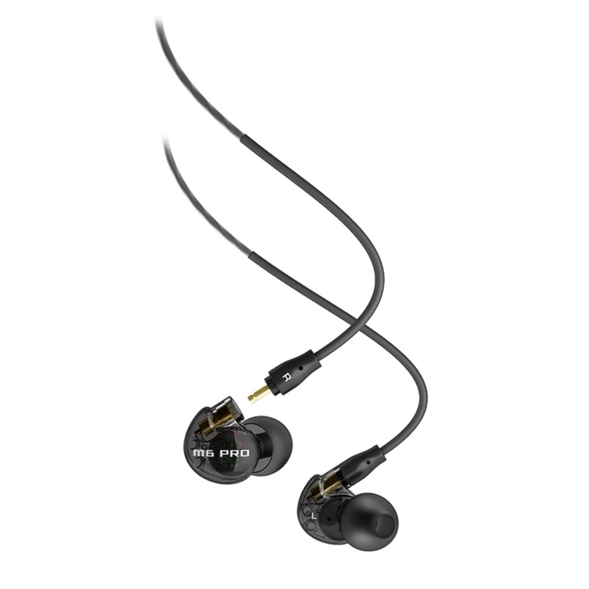 MEE audio M6 PRO Universal-Fit Noise-Isolating In-Ear Monitors with Detachable Cables (Black)