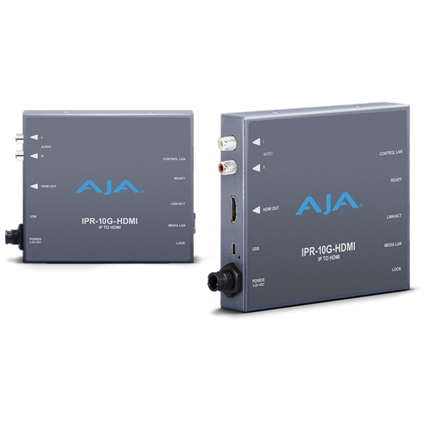 AJA IPR-10G-HDMI Single Channel SMPTE 2110 Video And Audio IP Decoder To HDMI 1.4B (HD)