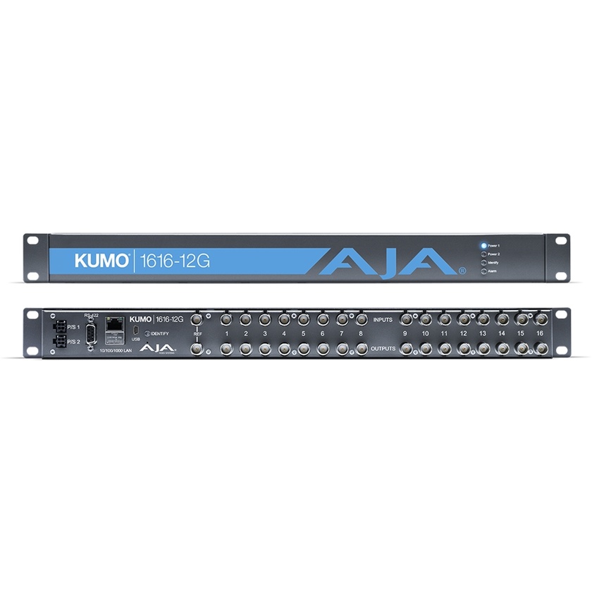 AJA Kumo 16x16 Compact 12G-SDI Router With 1 Power Supply