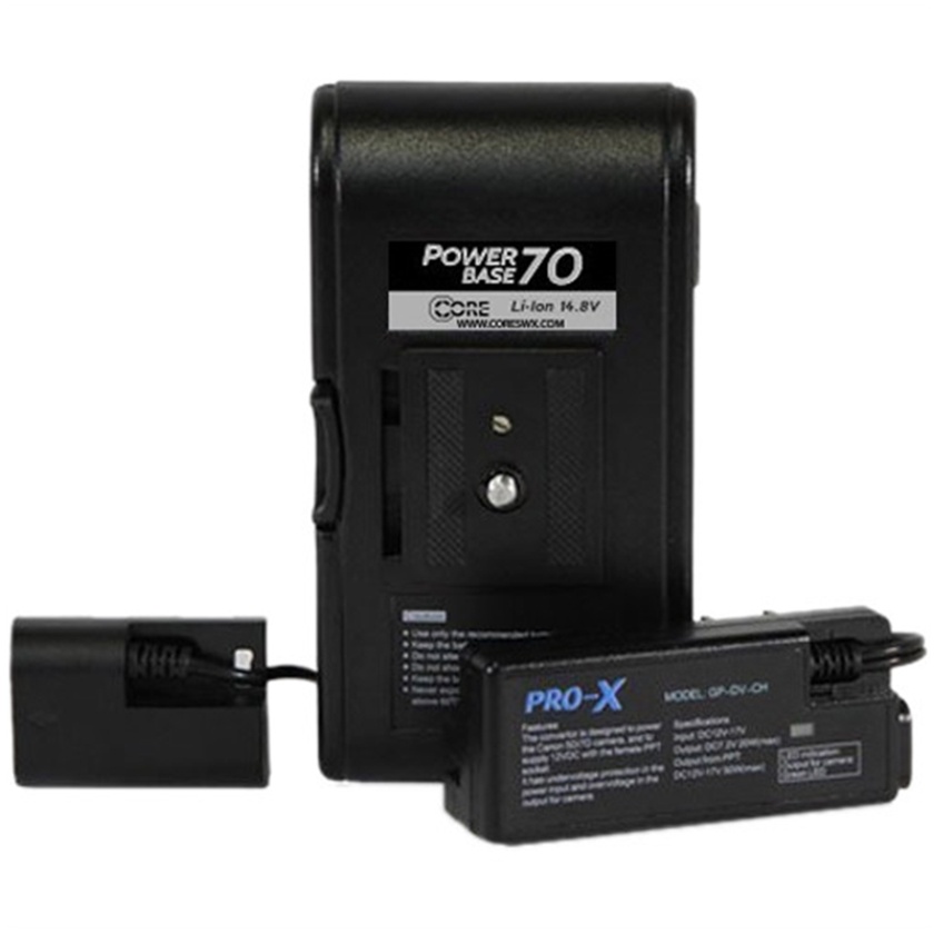 Core SWX PowerBase 70 Battery for Canon LP-E6 Cameras (24" Cable)