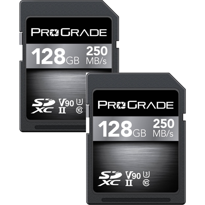 ProGrade Digital 128GB UHS-II SDXC Memory Card (2-Pack, 250 MB/s)