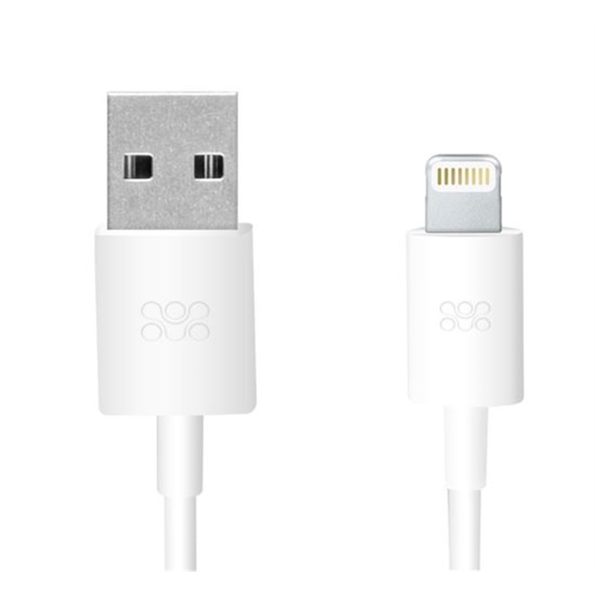 Promate 1.2m USB to Lightning Sync and Charging Cable (White)