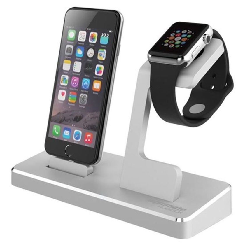 Promate MFi Certified 3-in-1 Power Station for Apple Watch, iPhone & iPod (Grey)