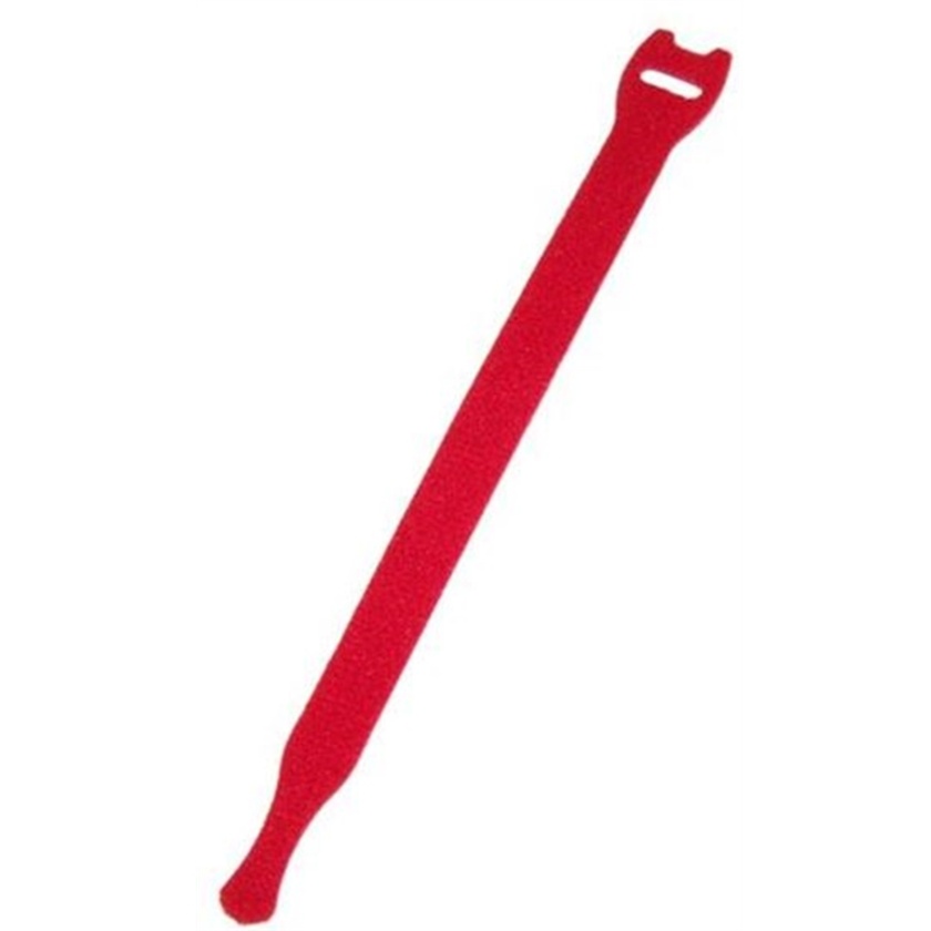 DYNAMIX Hook and Loop Cable Ties 200mm x13mm (20 x 1 cm) - 10 Pack, Red