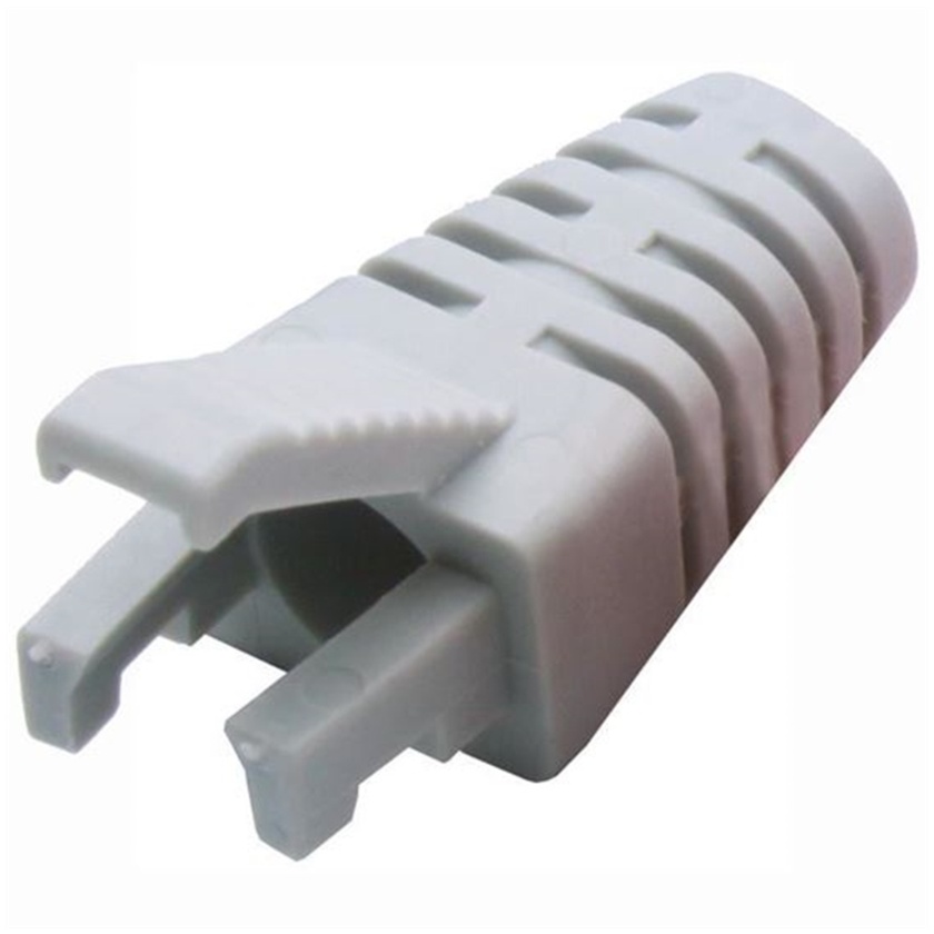 DYNAMIX RJ45 Slimline Strain Relief Boot with Clip Protector (Light Grey, 20 Pack)
