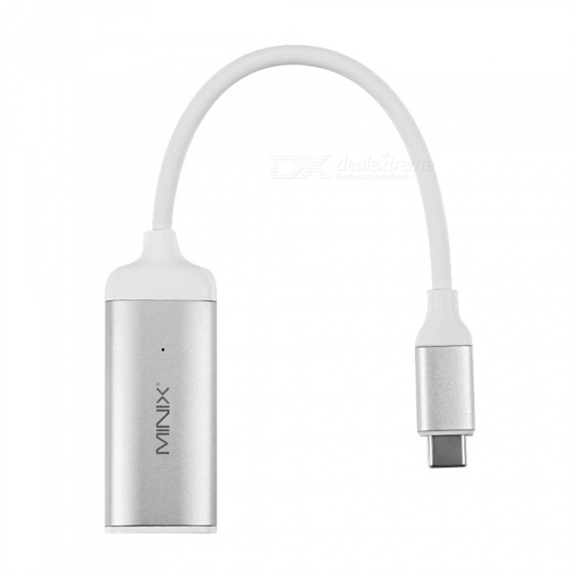 MiniX NEO C-E USB-C to Gigabit Ethernet Adapter (Silver)