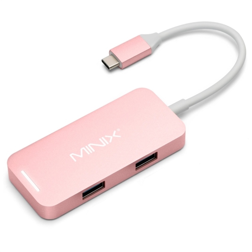 MiniX NEO C Mini USB-C Multi-Port Adapter (Rose Gold)