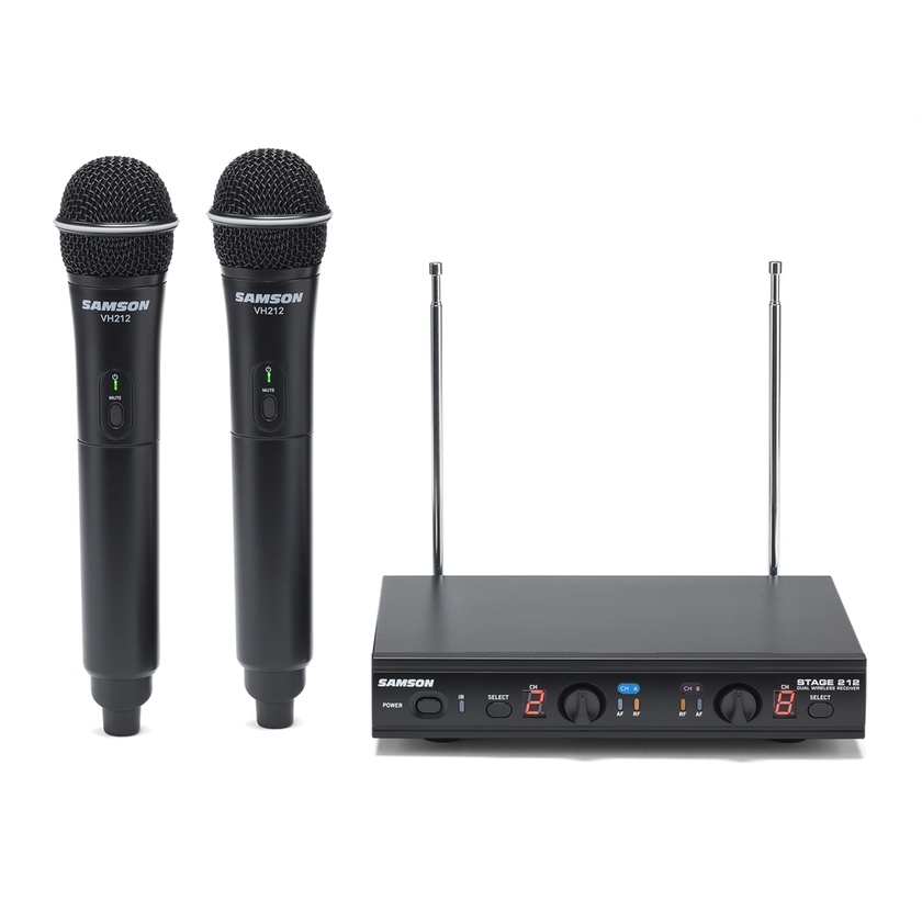 Samson Stage 212 Frequency-Agile, Dual-Channel Handheld VHF Wireless System