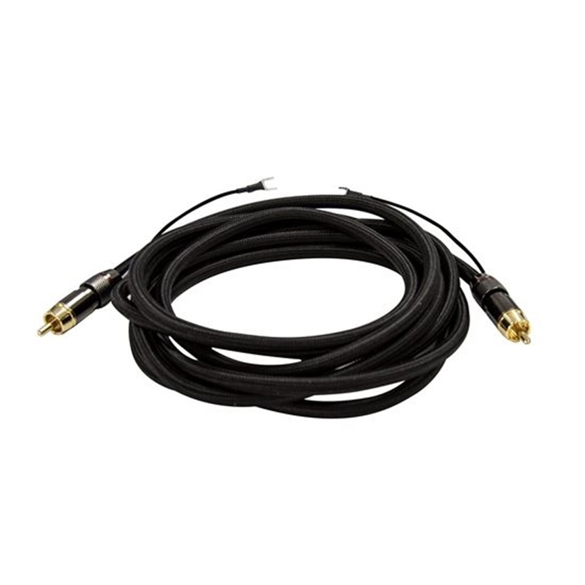 DYNAMIX RCA Male/Male Coaxial Subwoofer Cable with Grounding Spade Connectors (0.75 m)