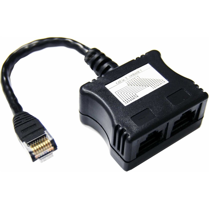 DYNAMIX RJ45 8x Conductor Dual Adaptor Cable (2x Sockets/ 1x Plug)
