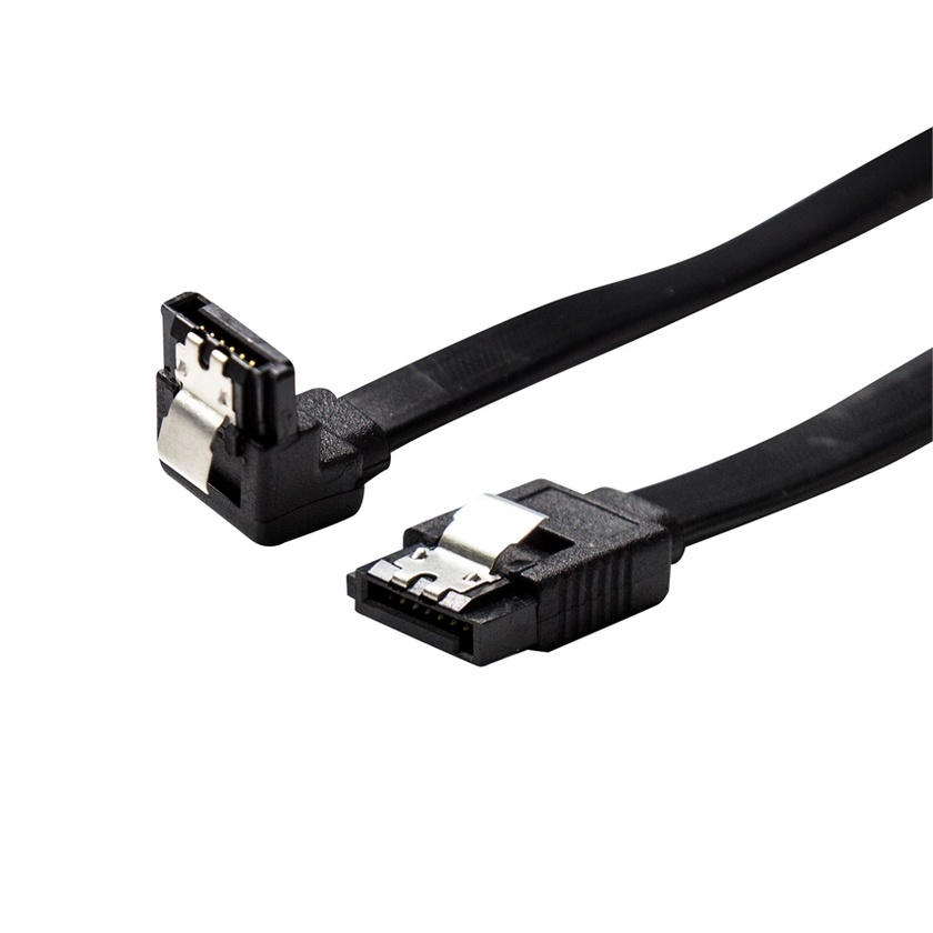 DYNAMIX Right Angled SATA 6Gbs Data Cable with Latch (1m)