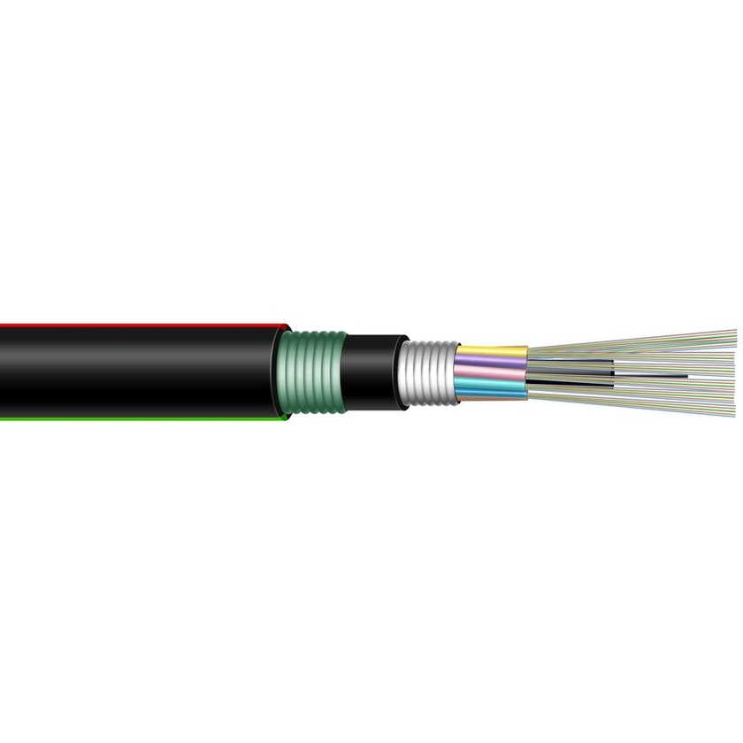 DYNAMIX OM3 12Core Fibre Armoured Direct burial PE Cable (500m)