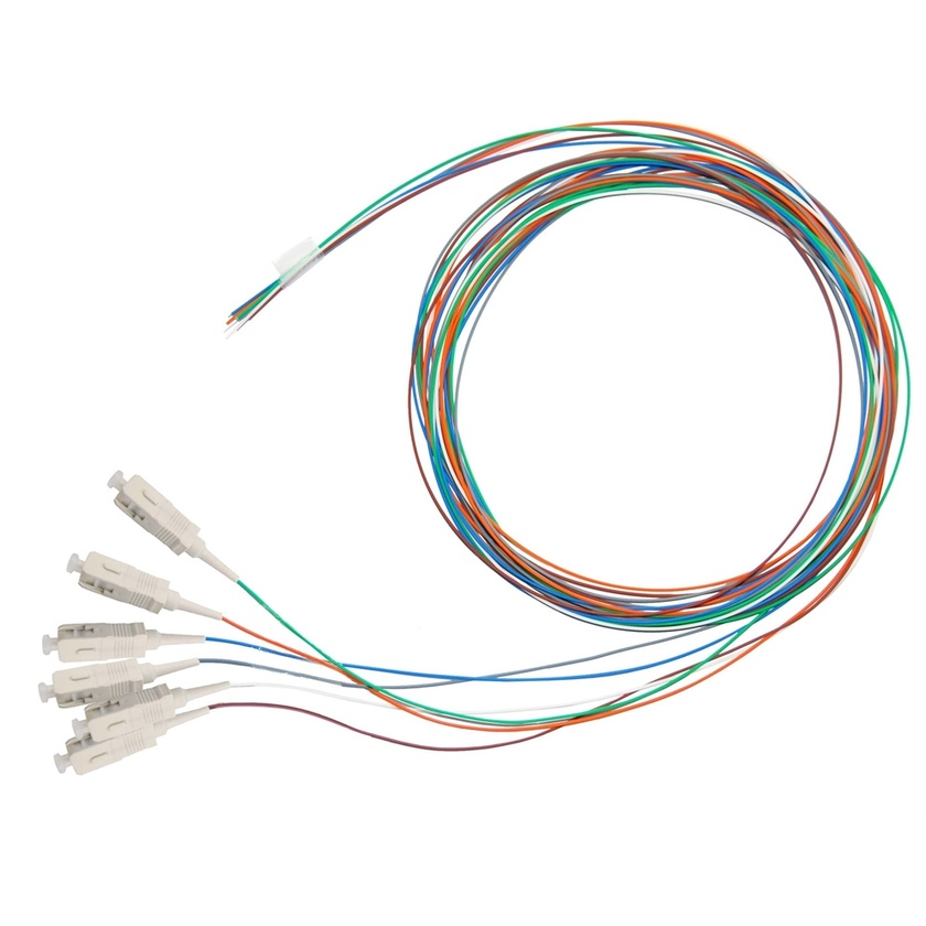 DYNAMIX SC Pigtail OM3 6x Pack Colour Coded (2m)