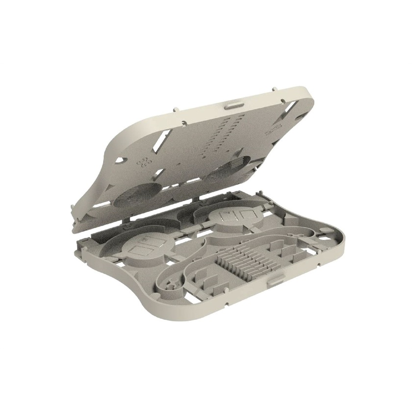 DYNAMIX Splice Tray 24FO Stackable with Clear White Lid