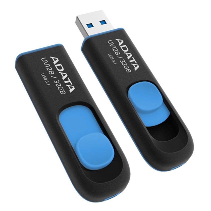 ADATA UV128 32GB USB 3.1 Flash Drive (Blue/Black)