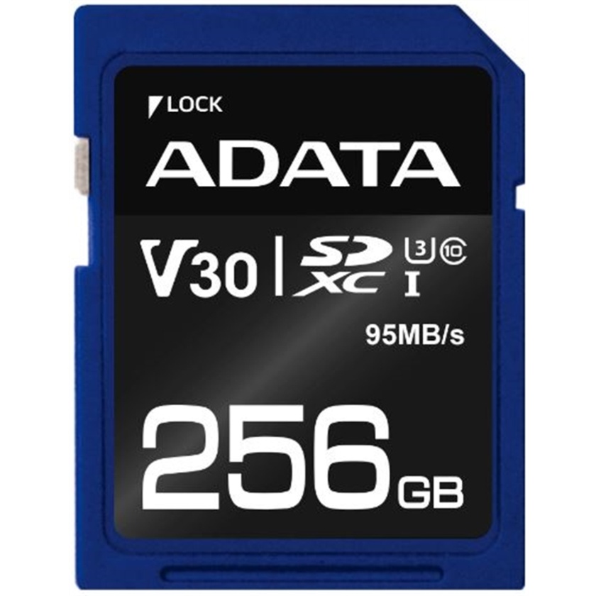 ADATA 256GB Premier Pro V30 SDXC UHS-I U3 Memory Card (Class 10)