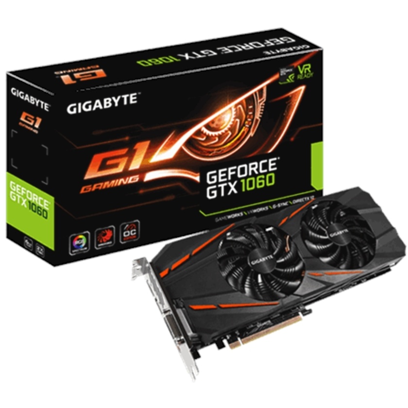 Gigabyte GeForce GTX 1060 G1 Gaming 6G Graphics Card