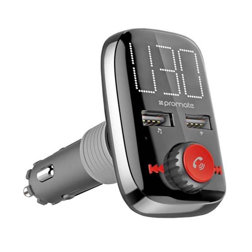 Promate SmarTune-3 Wireless In-Car FM Transmitter & USB Charger