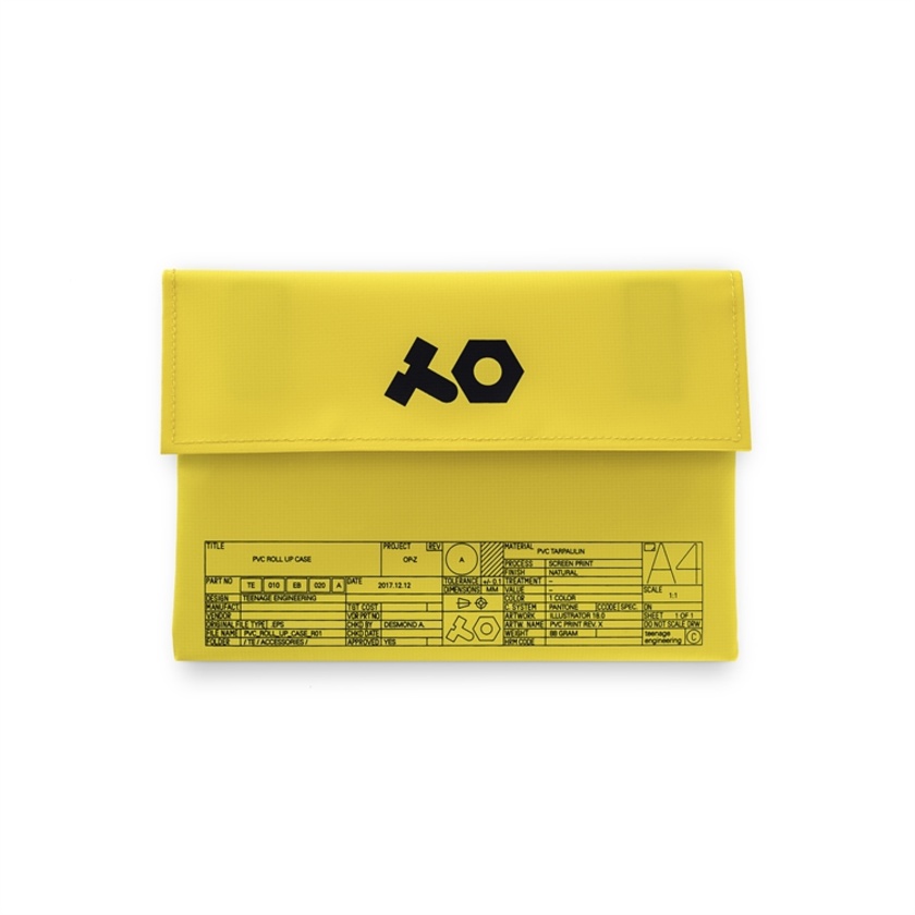 Teenage Engineering PVC Roll-Up bag for OP-Z (Yellow)