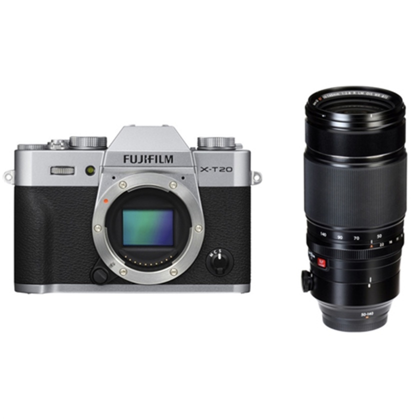 Fujifilm X-T20 Mirrorless Digital Camera (Silver) with XF 50-140mm f/2.8 R LM OIS WR Lens