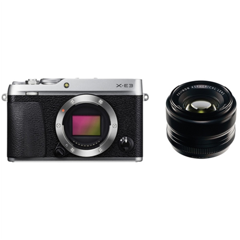 Fujifilm X-E3 Mirrorless Digital Camera (Silver) with XF 35mm f/1.4 R Lens