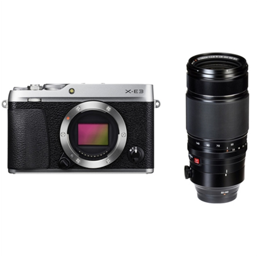 Fujifilm X-E3 Mirrorless Digital Camera (Silver) with XF 50-140mm f/2.8 R LM OIS WR Lens