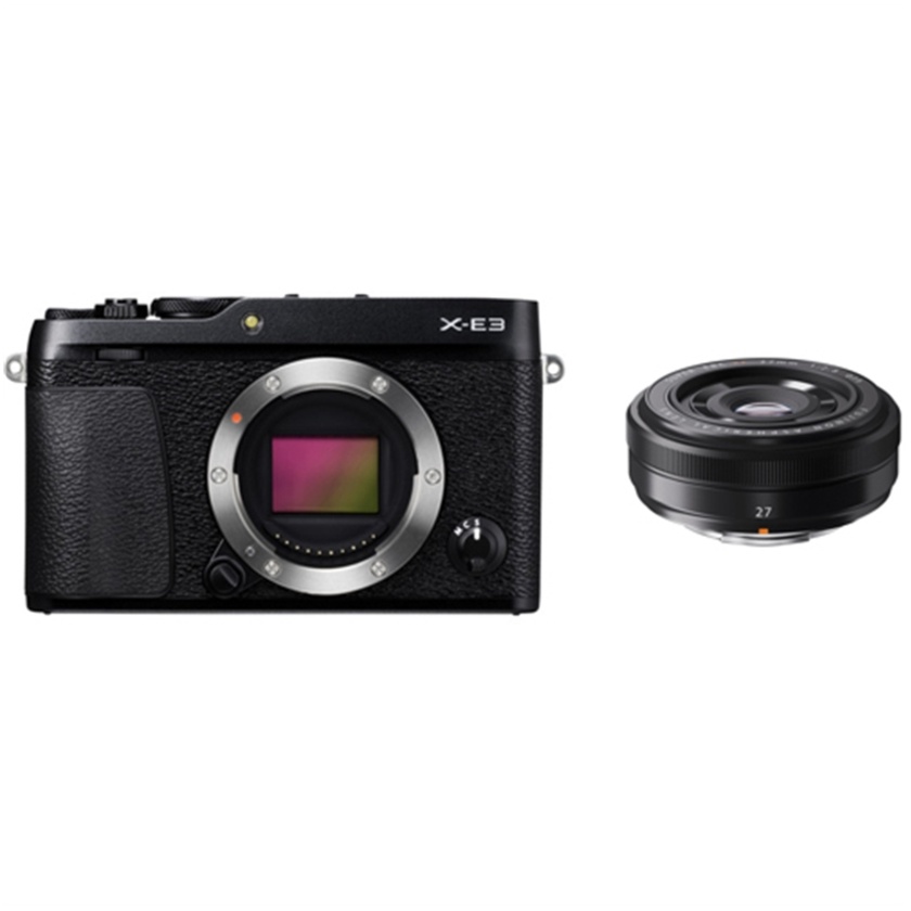 Fujifilm X-E3 Mirrorless Digital Camera (Black) with XF 27mm f/2.8 Lens (Black)