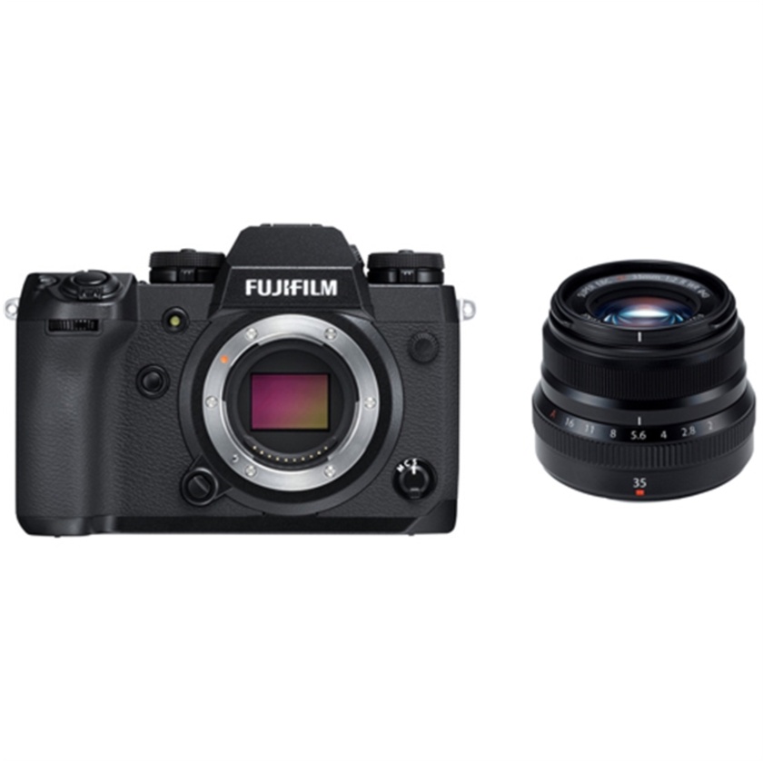 Fujifilm X-H1 Mirrorless Digital Camera with XF 35mm f/2 R WR Lens (Black)