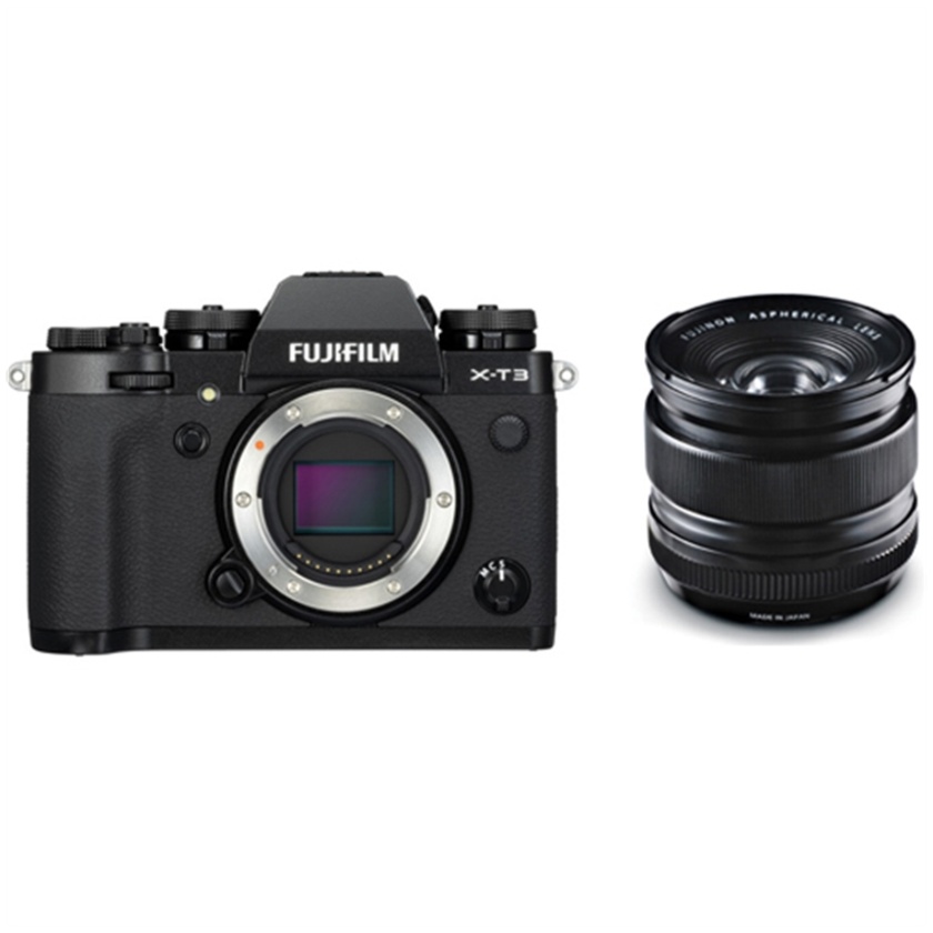 Fujifilm X-T3 Mirrorless Digital Camera (Black) with XF 14mm f/2.8 R Ultra Wide-Angle Lens