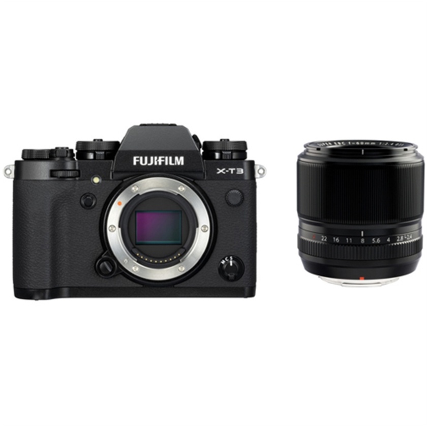 Fujifilm X-T3 Mirrorless Digital Camera (Black) with XF 60mm f/2.4 Macro Lens