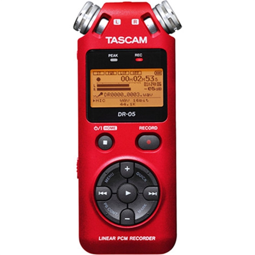 Tascam DR-05 Portable Handheld Digital Audio Recorder (Red)
