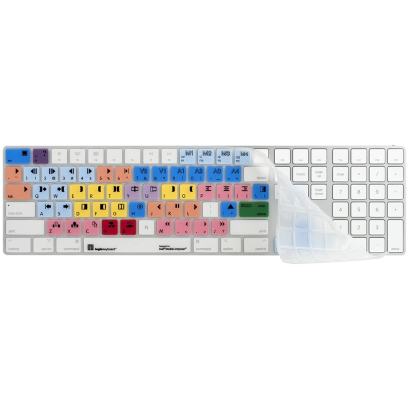 LogicKeyboard Avid Media Composer Cover for Apple Magic Keyboard with Numeric Keypad (US English)