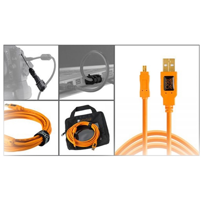 Tether Tools Starter Tethering Kit with USB 2.0 Mini-B 8-Pin Cable (Orange)