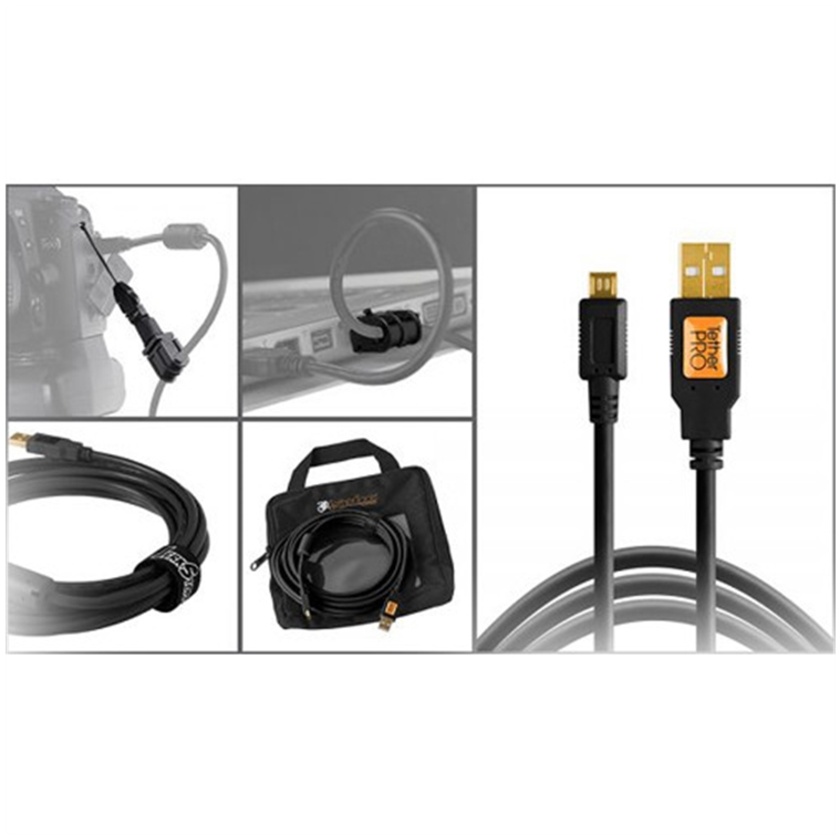 Tether Tools Starter Tethering Kit with USB 2.0 Micro-B 5-Pin Cable (Black)