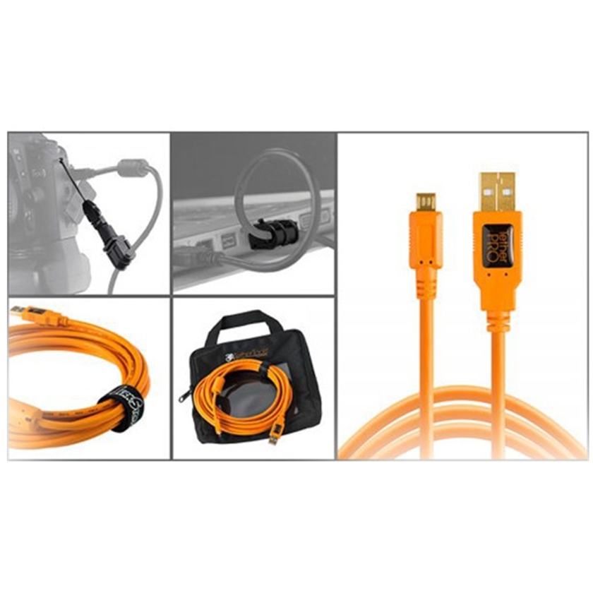 Tether Tools Starter Tethering Kit with USB 2.0 Micro-B 5-Pin Cable (Orange)