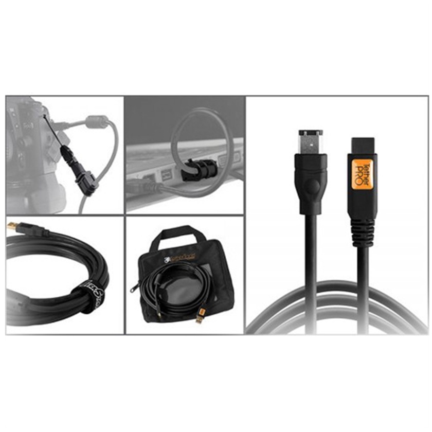 Tether Tools Starter Tethering Kit with FireWire 6-Pin Cable (Black)