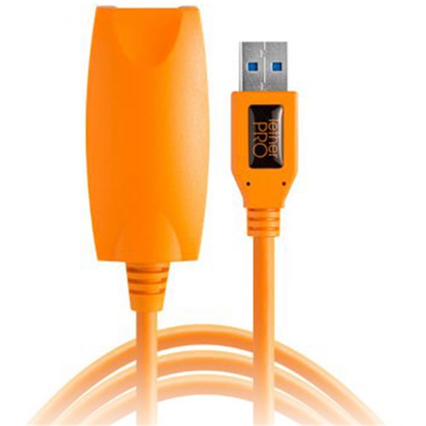 Tether Tools TetherPro USB 3.0 Type-A to USB Female Active Extension Cable 5m (Orange)