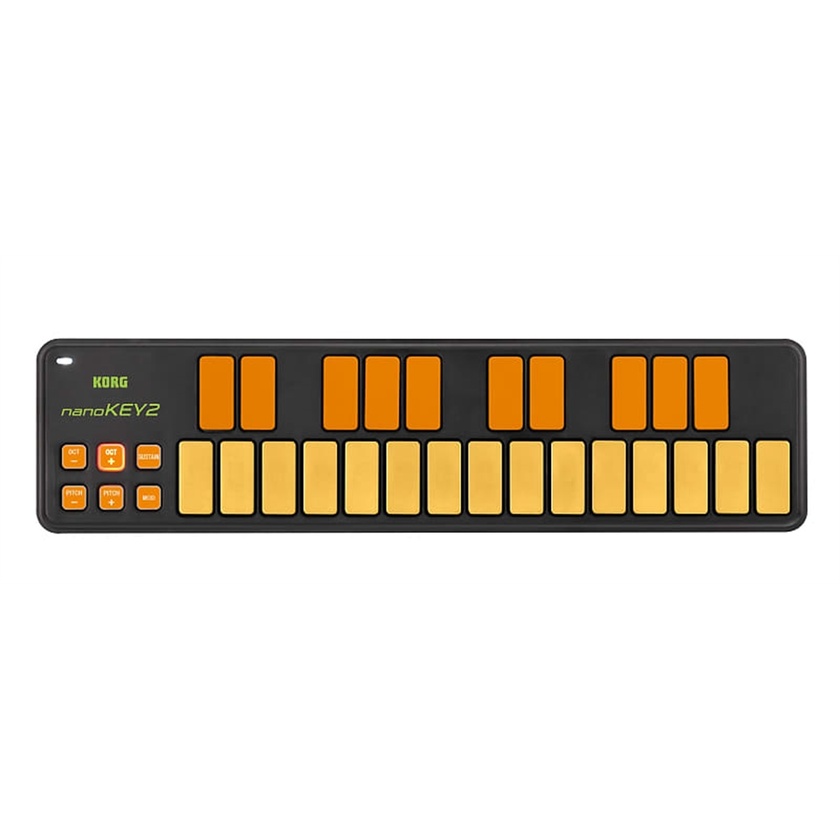 Korg nanoKEY 2 - Slim-Line USB MIDI Controller (Orange, Green)